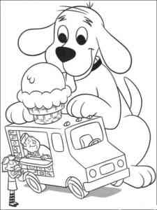 Clifford 4 coloring page