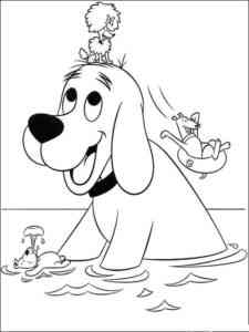 Clifford 5 coloring page