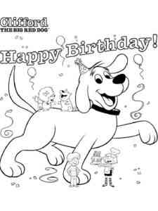 Clifford 8 coloring page