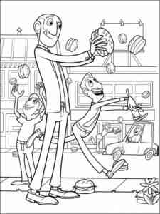 Cloudy with a Chance of Meatballs 4 coloring page