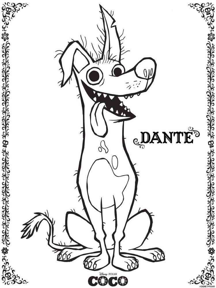 Dante from Coco coloring page
