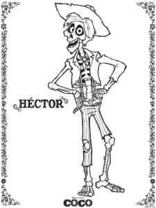 Héctor from Coco coloring page