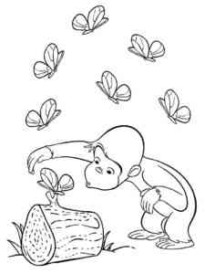 Curious George 13 coloring page