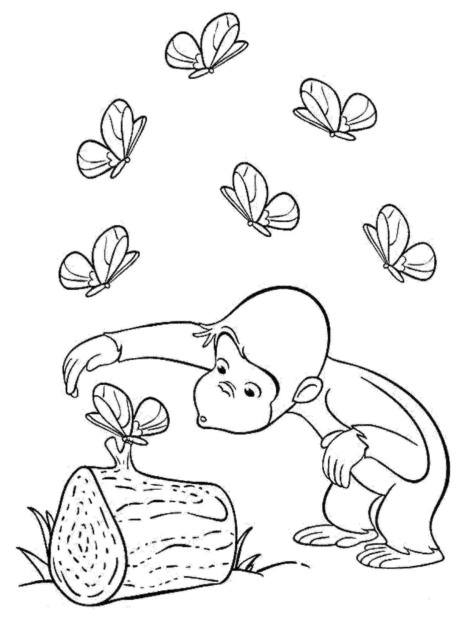 Curious George 13 coloring page
