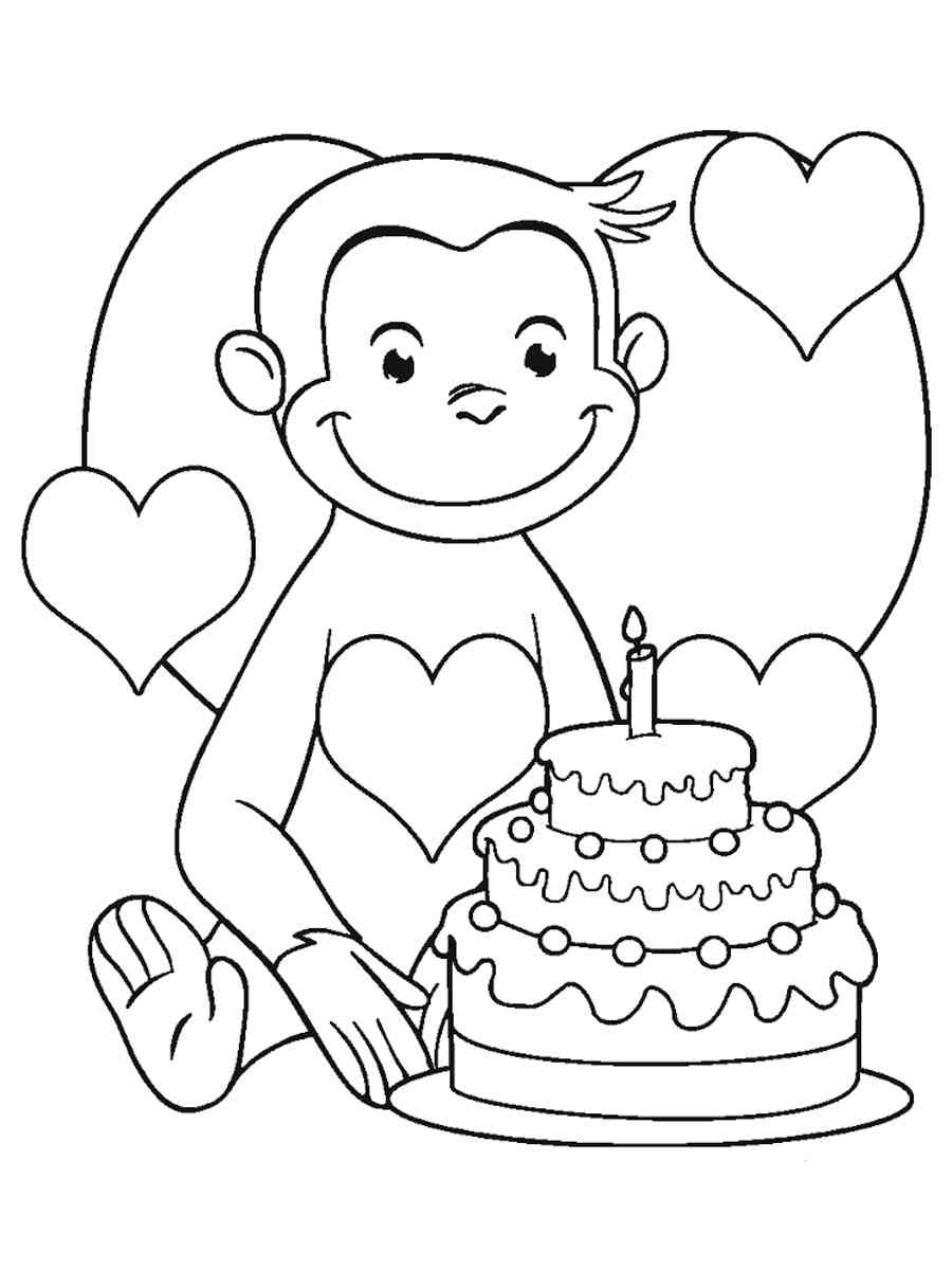 Curious George 17 coloring page