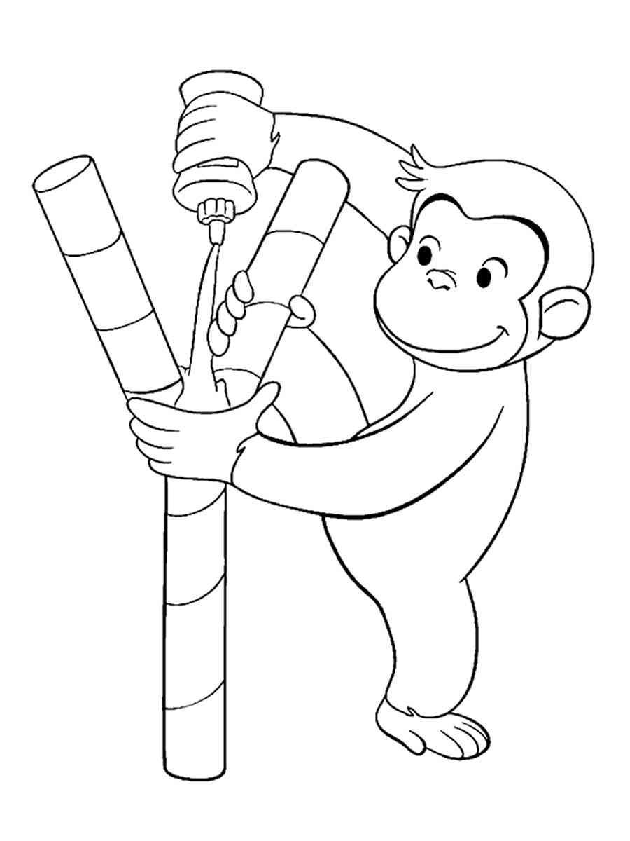 Curious George 18 coloring page