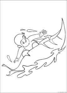 Curious George 20 coloring page