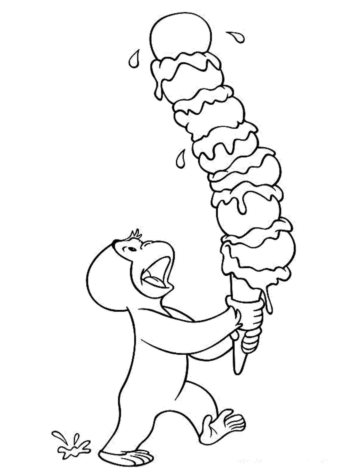 Curious George 22 coloring page