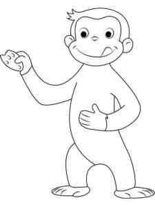 Curious George 8 coloring page