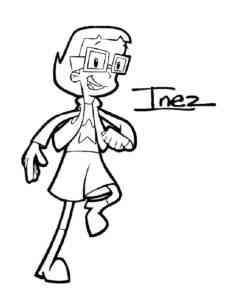 Inez from Cyberchase coloring page