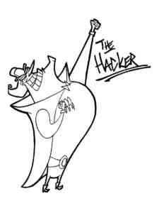 Hacker from Cyberchase coloring page