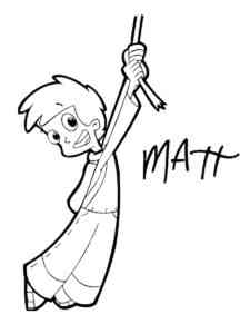 Matt from Cyberchase coloring page