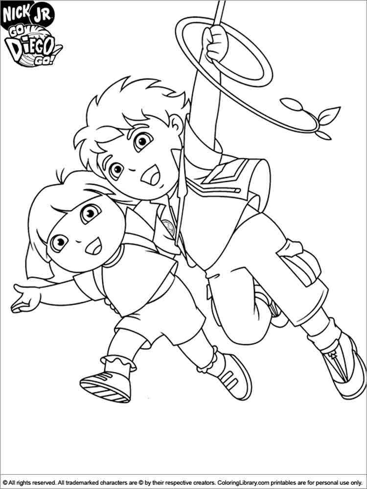 Diego 10 coloring page