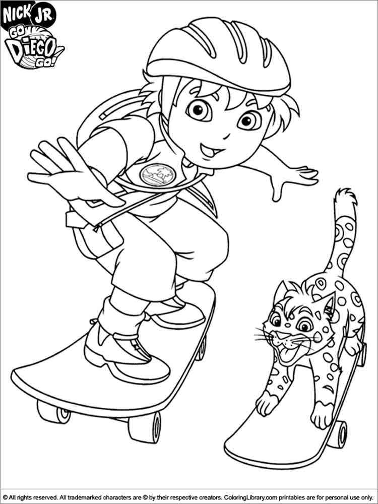 Diego 20 coloring page