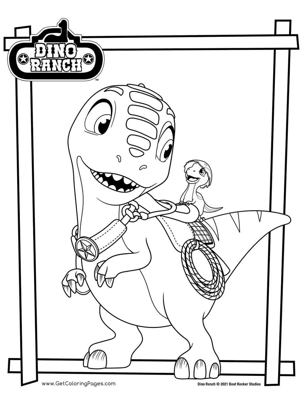 Dino Ranch 13 coloring page