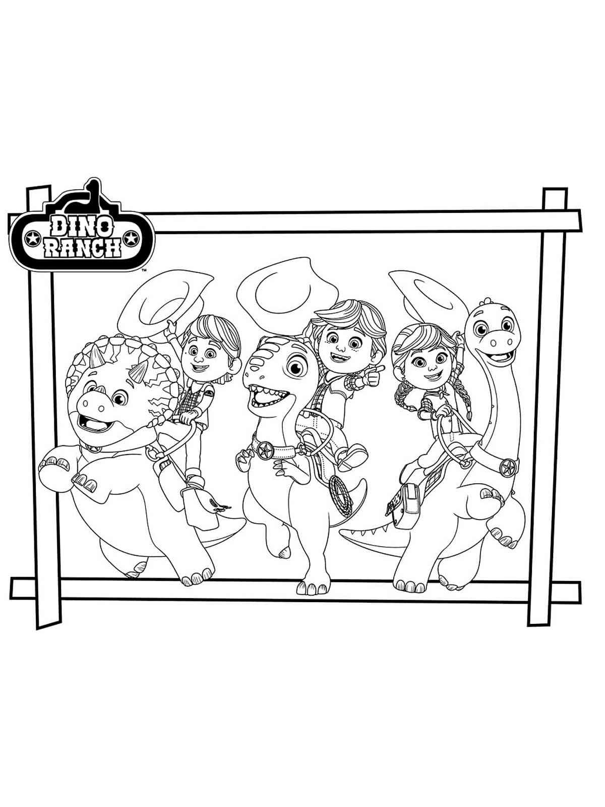 Dino Ranch 4 coloring page