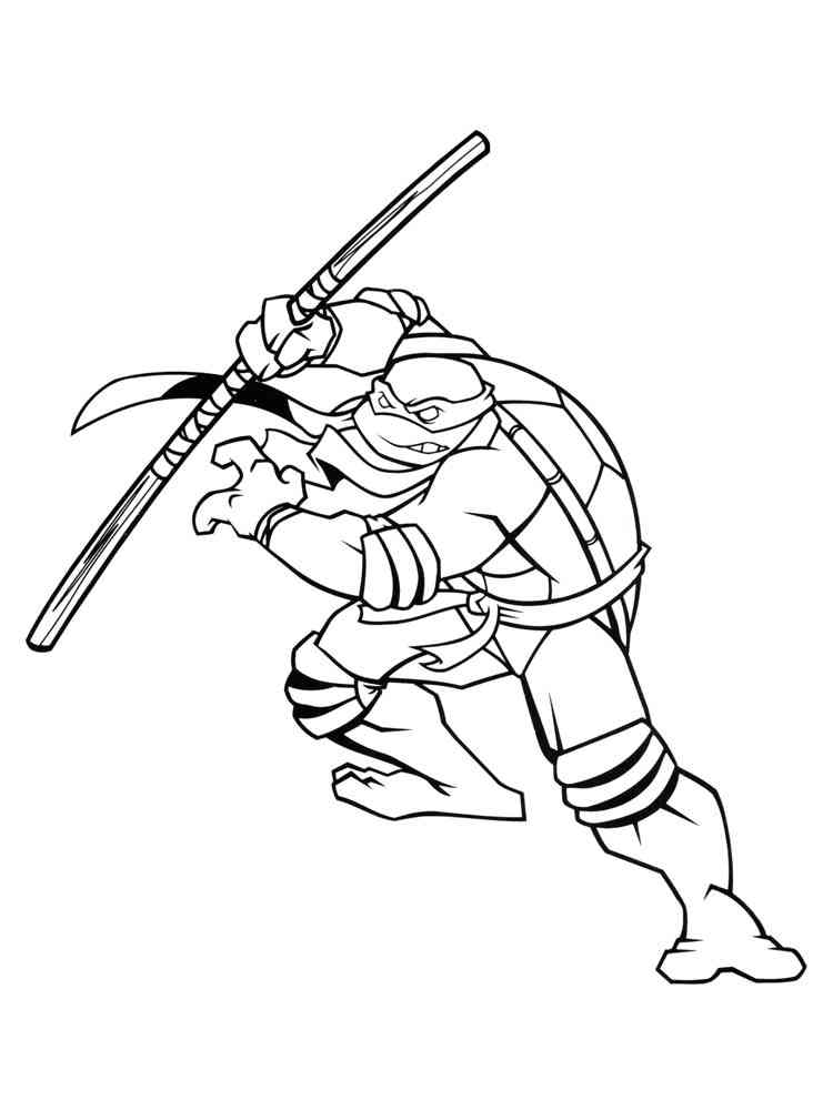 Donatello from Teenage Mutant Ninja Turtles 1 coloring page