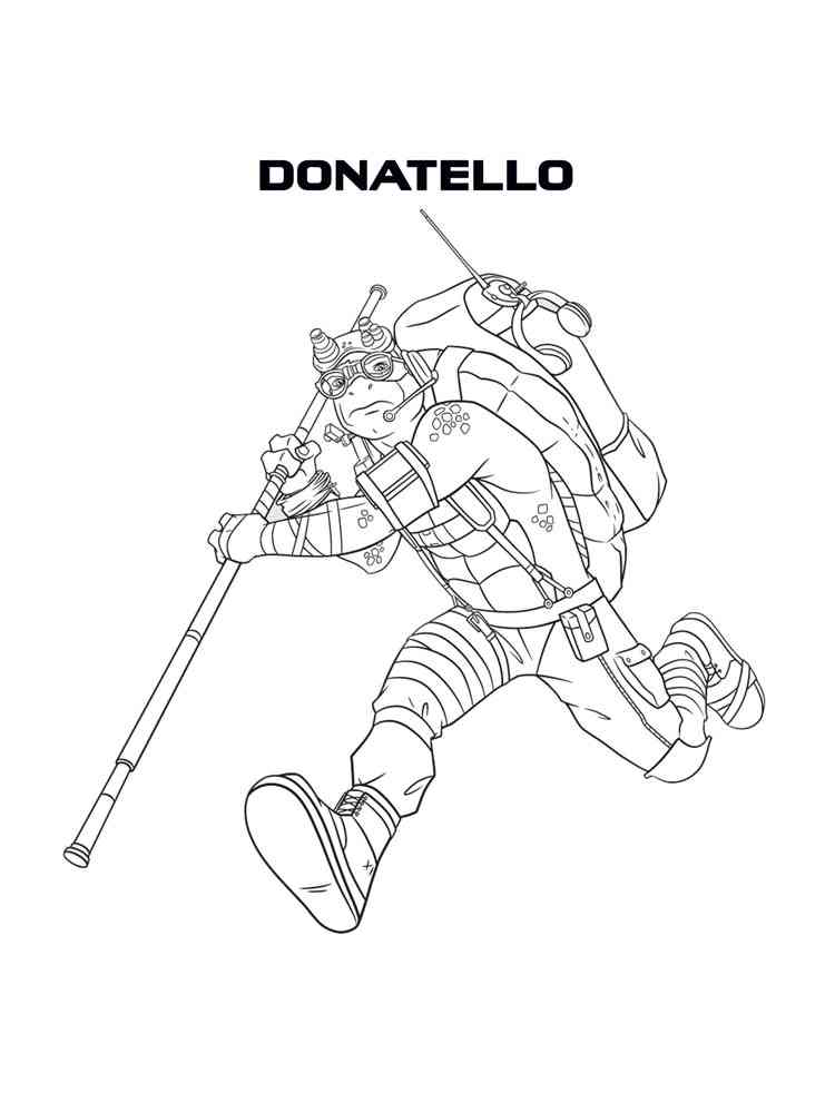 Donatello from Teenage Mutant Ninja Turtles 12 coloring page