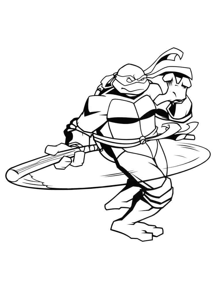 Donatello from Teenage Mutant Ninja Turtles 3 coloring page