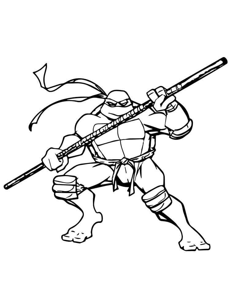 Donatello from Teenage Mutant Ninja Turtles 4 coloring page