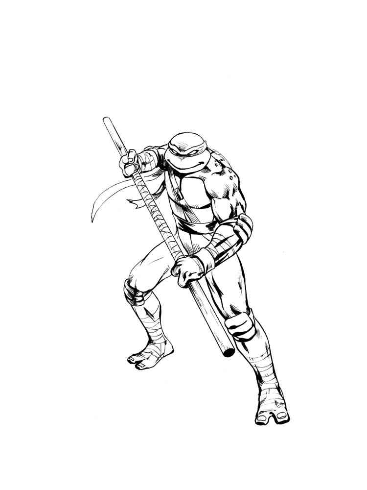 Donatello from Teenage Mutant Ninja Turtles 5 coloring page