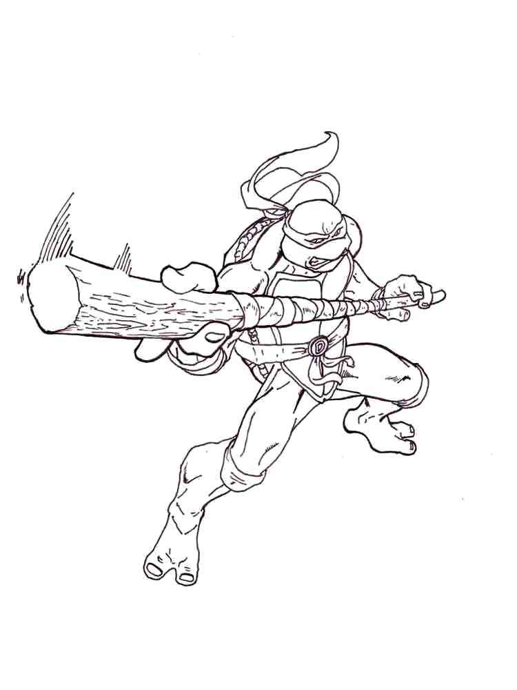 Donatello from Teenage Mutant Ninja Turtles 8 coloring page