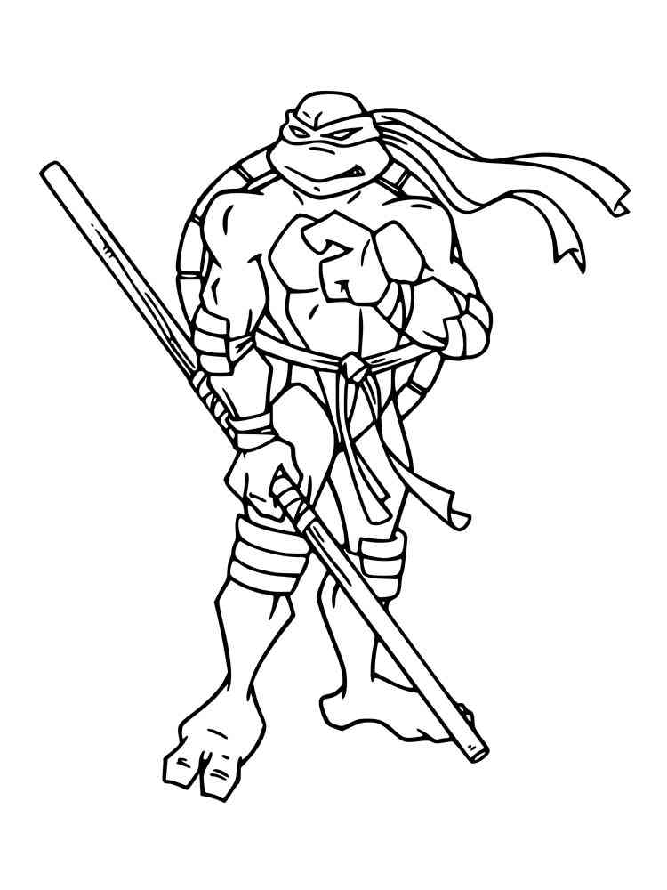 Donatello from Teenage Mutant Ninja Turtles 9 coloring page