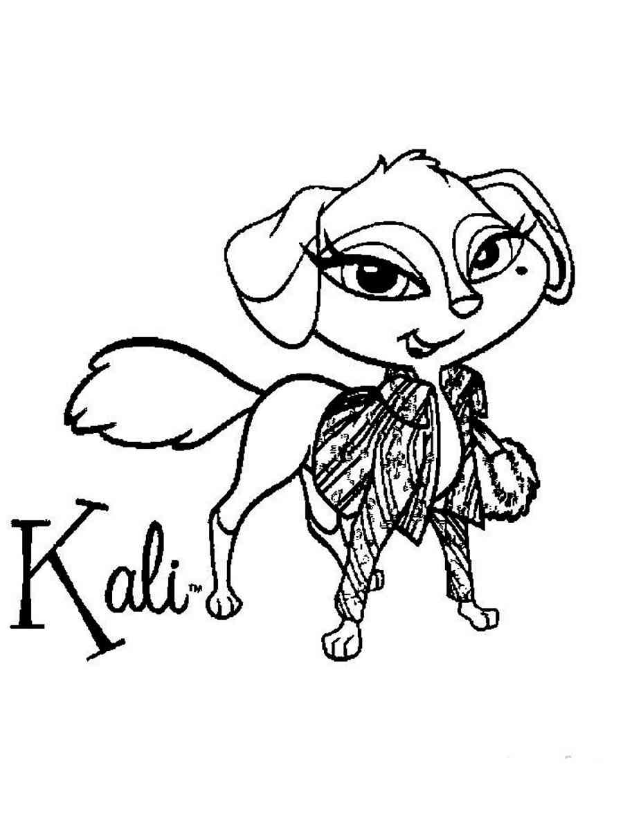 Kali from Bratz Petz coloring page