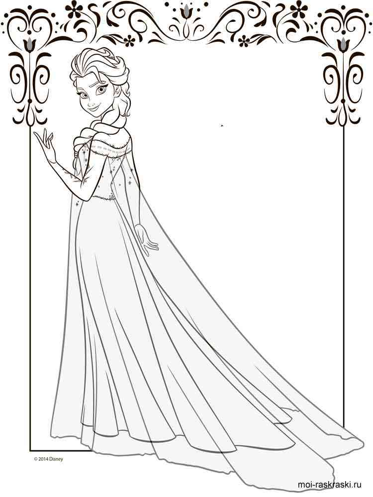 Elsa 12 coloring page