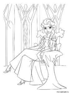 Elsa 7 coloring page