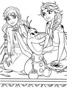 Elsa and Anna 2 coloring page
