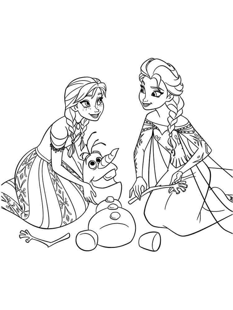 Elsa and Anna 20 coloring page