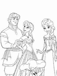 Elsa and Anna 21 coloring page
