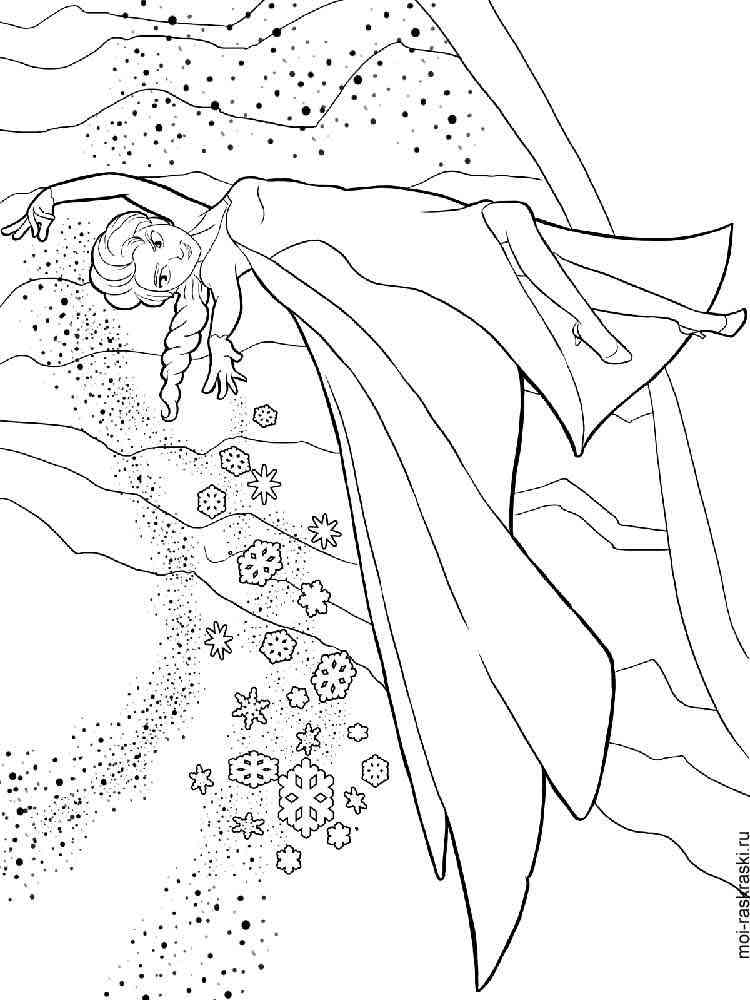 Elsa and Anna 24 coloring page
