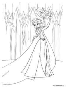 Elsa and Anna 25 coloring page