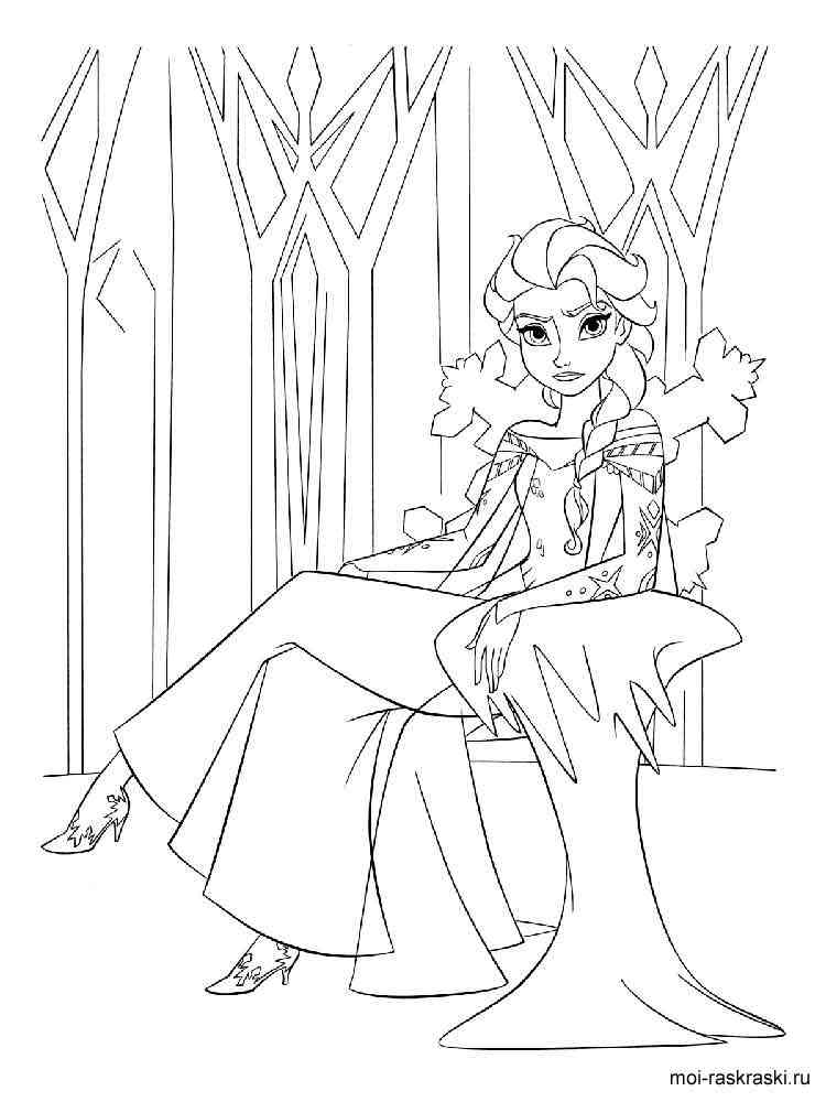 Elsa and Anna 26 coloring page