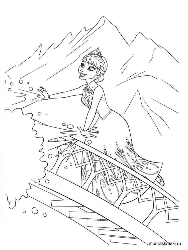 Elsa and Anna 28 coloring page