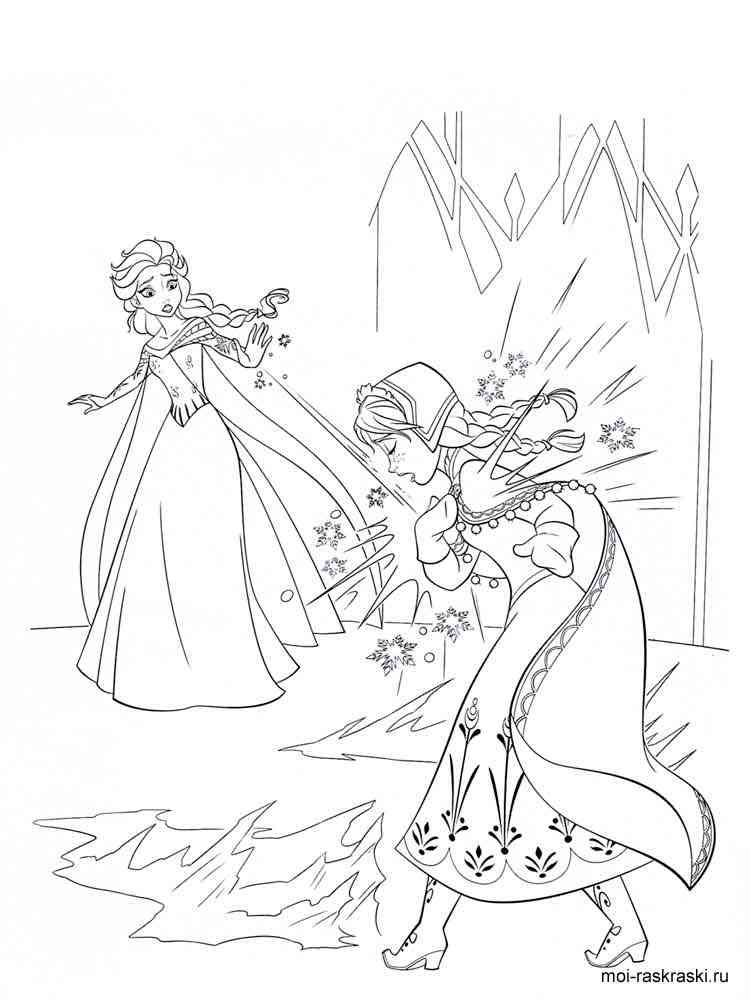Elsa and Anna 29 coloring page