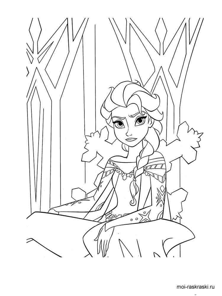Elsa and Anna 32 coloring page