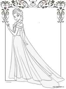 Elsa and Anna 34 coloring page