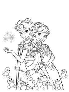 Elsa and Anna 37 coloring page