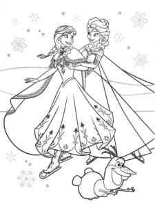 Elsa and Anna 38 coloring page