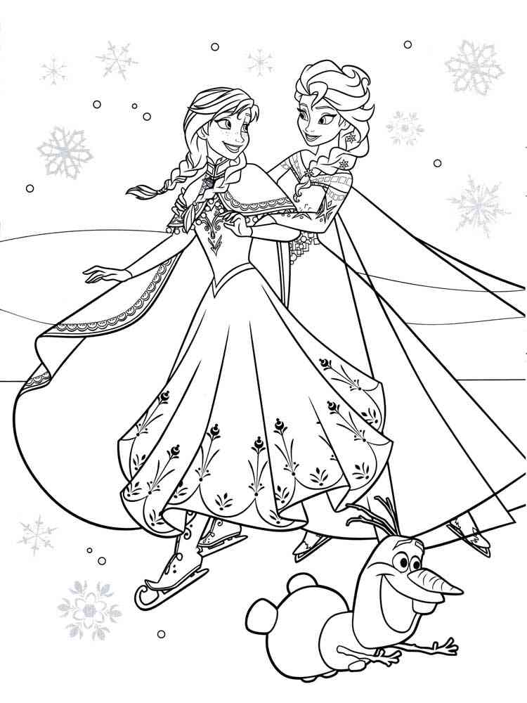Elsa and Anna 38 coloring page
