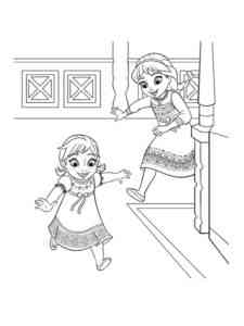 Elsa and Anna 39 coloring page