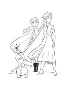 Elsa and Anna 41 coloring page