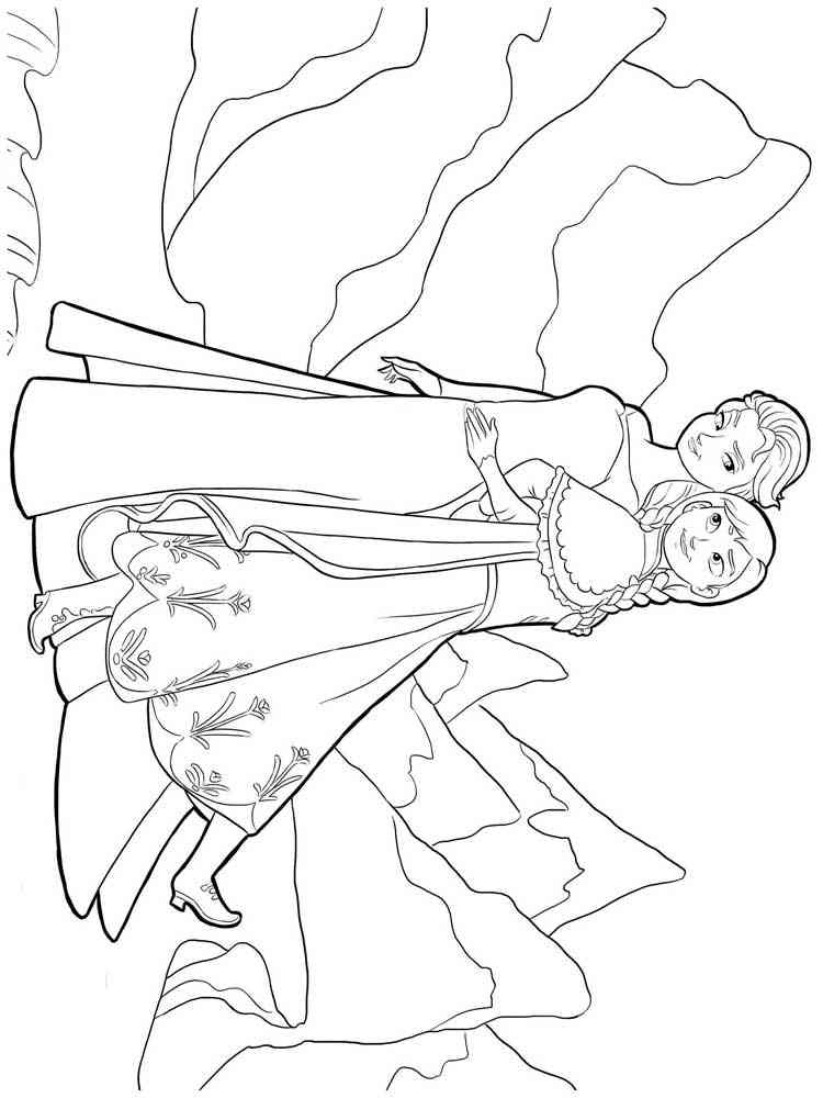 Elsa and Anna 42 coloring page