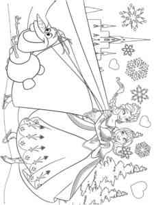 Elsa and Anna 47 coloring page