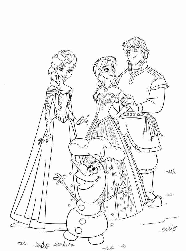 Elsa and Anna 49 coloring page