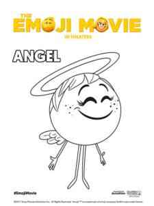 Angel from Emoji Movie coloring page