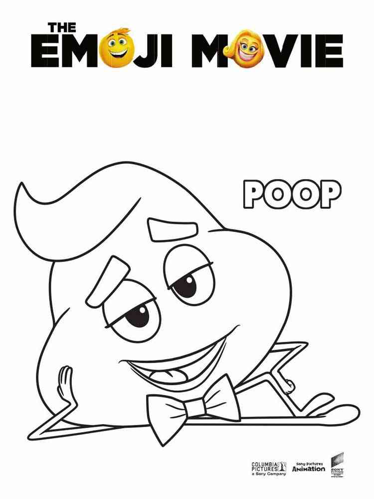 Poop from Emoji Movie coloring page